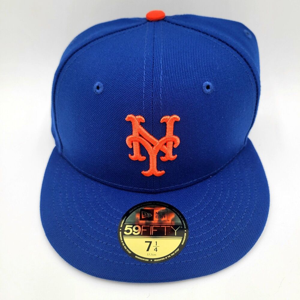 New Era New York Mets 59Fifty Fitted Cap Hat Royal Blue Size 7 1/4 NEW